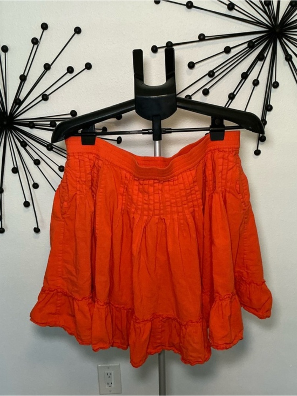 GAP Bright Orange Tiered Mini Skirt Size Medium